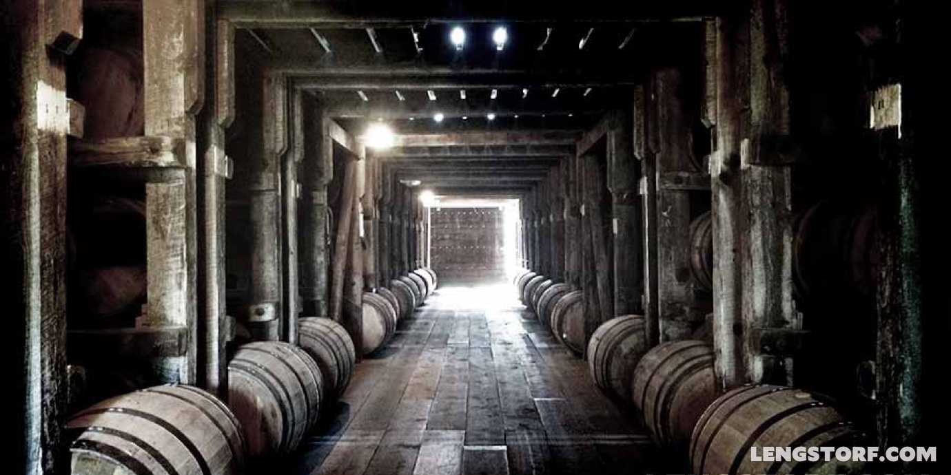 Whiskey barrel storage facility.
